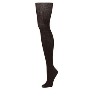 Ribbed Merino Wool Tights TALL Espresso Brown Karla B.ella Italian New Hosiery